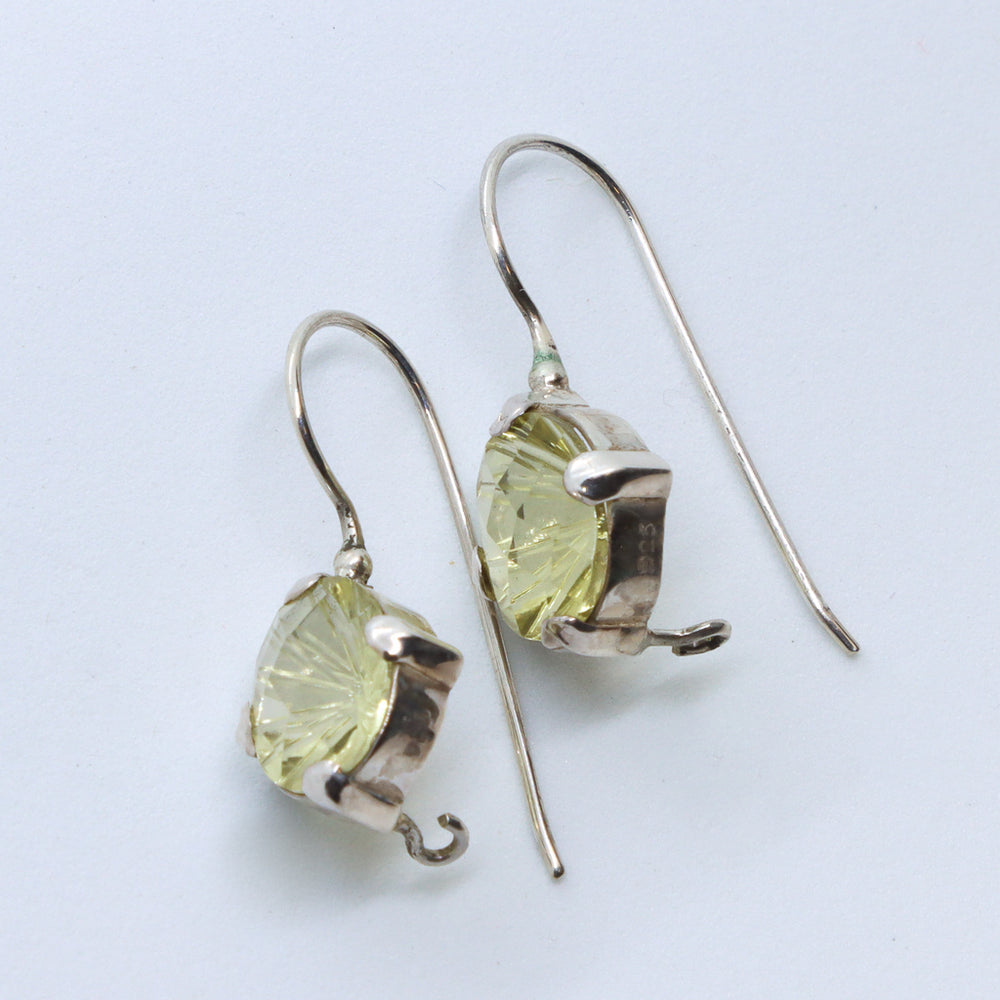 Lemon Quartz Dangle Earrings