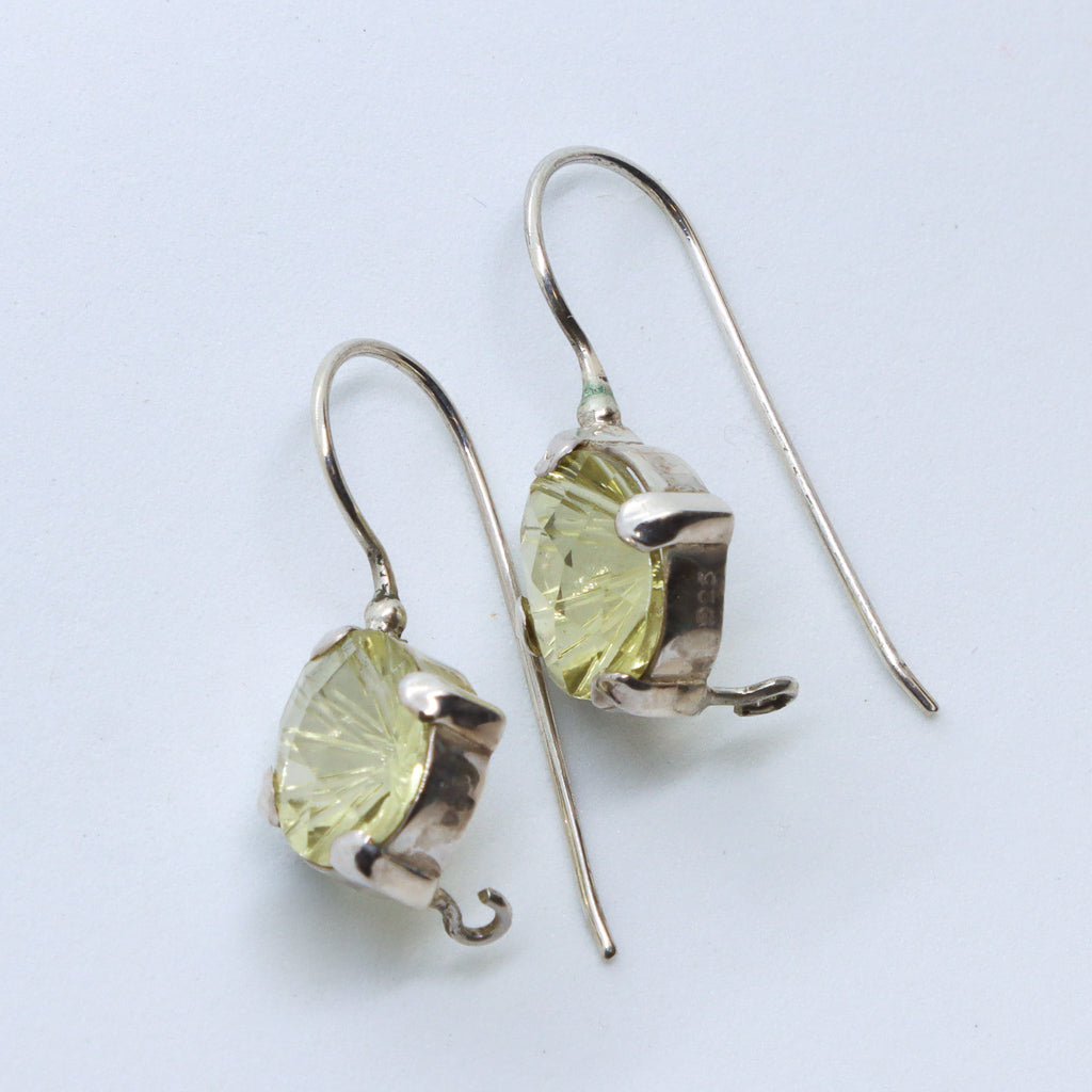Lemon Quartz Dangle Earrings