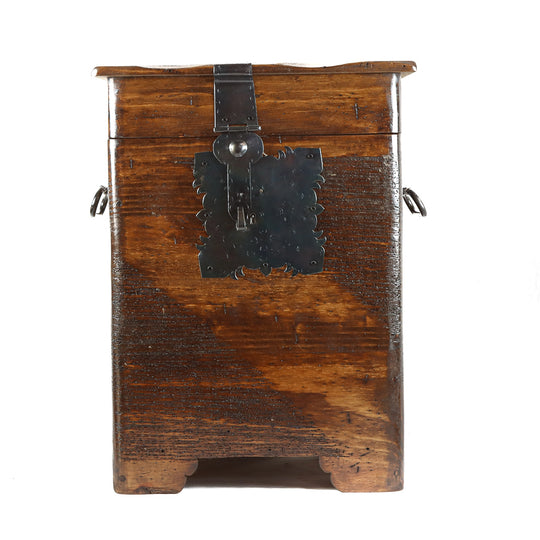 Commode de table d'appoint haute brune