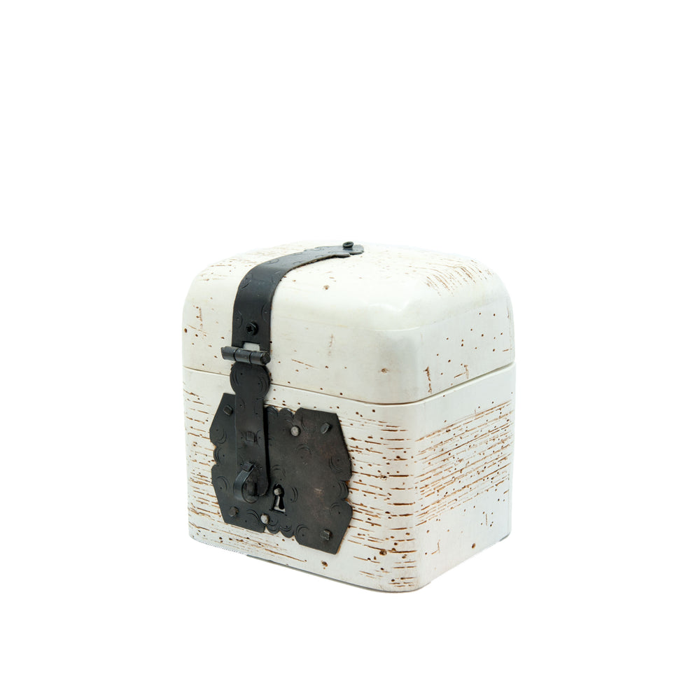 Small Mexican Locking Treasure Chest - Cream