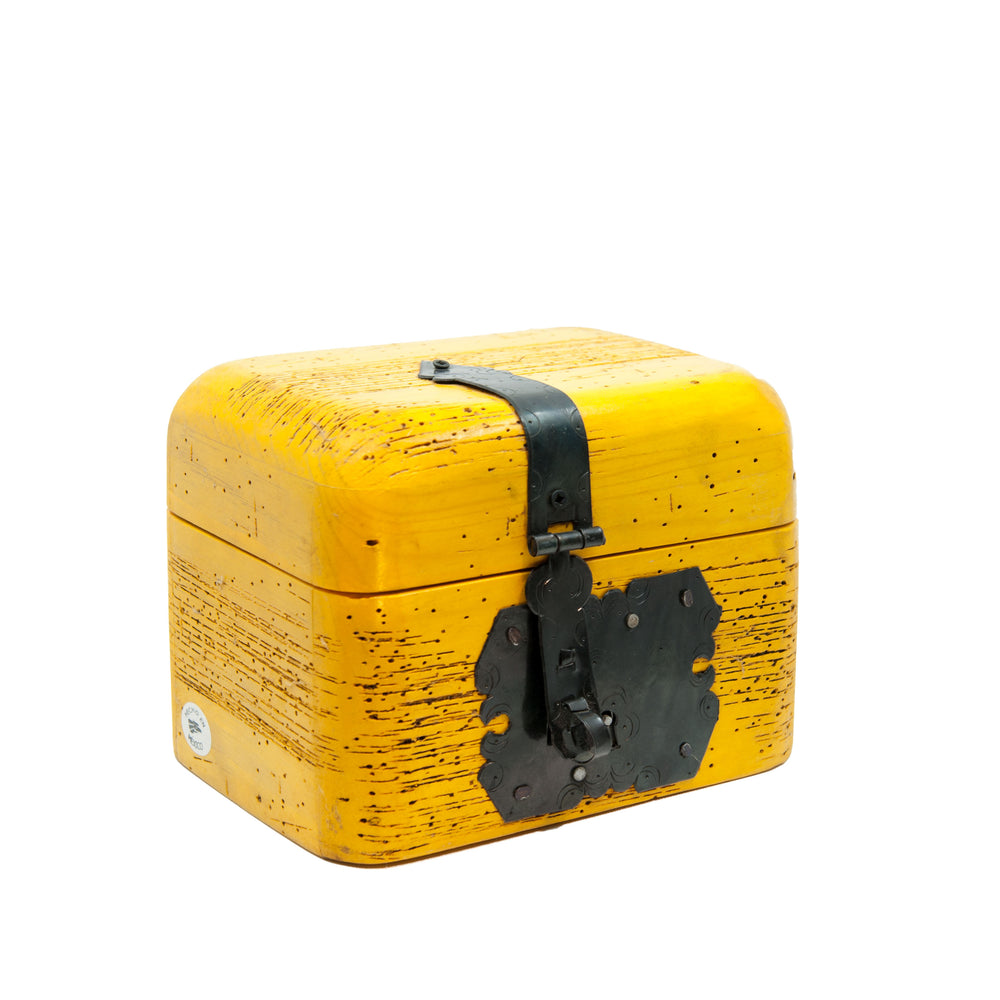 Medium Mexican Locking Treasure Chest - Yellow