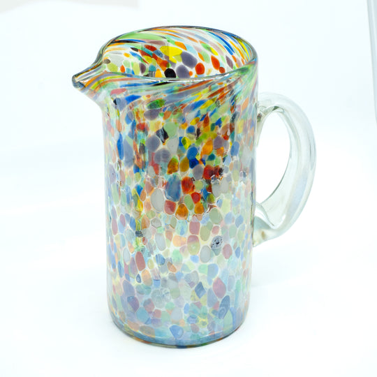 Mexican Glass Pitcher - Confetti