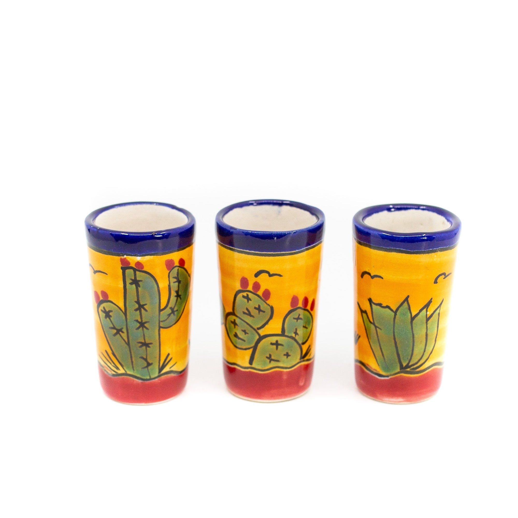 Photo of Small talavera pottery painted tequila glass