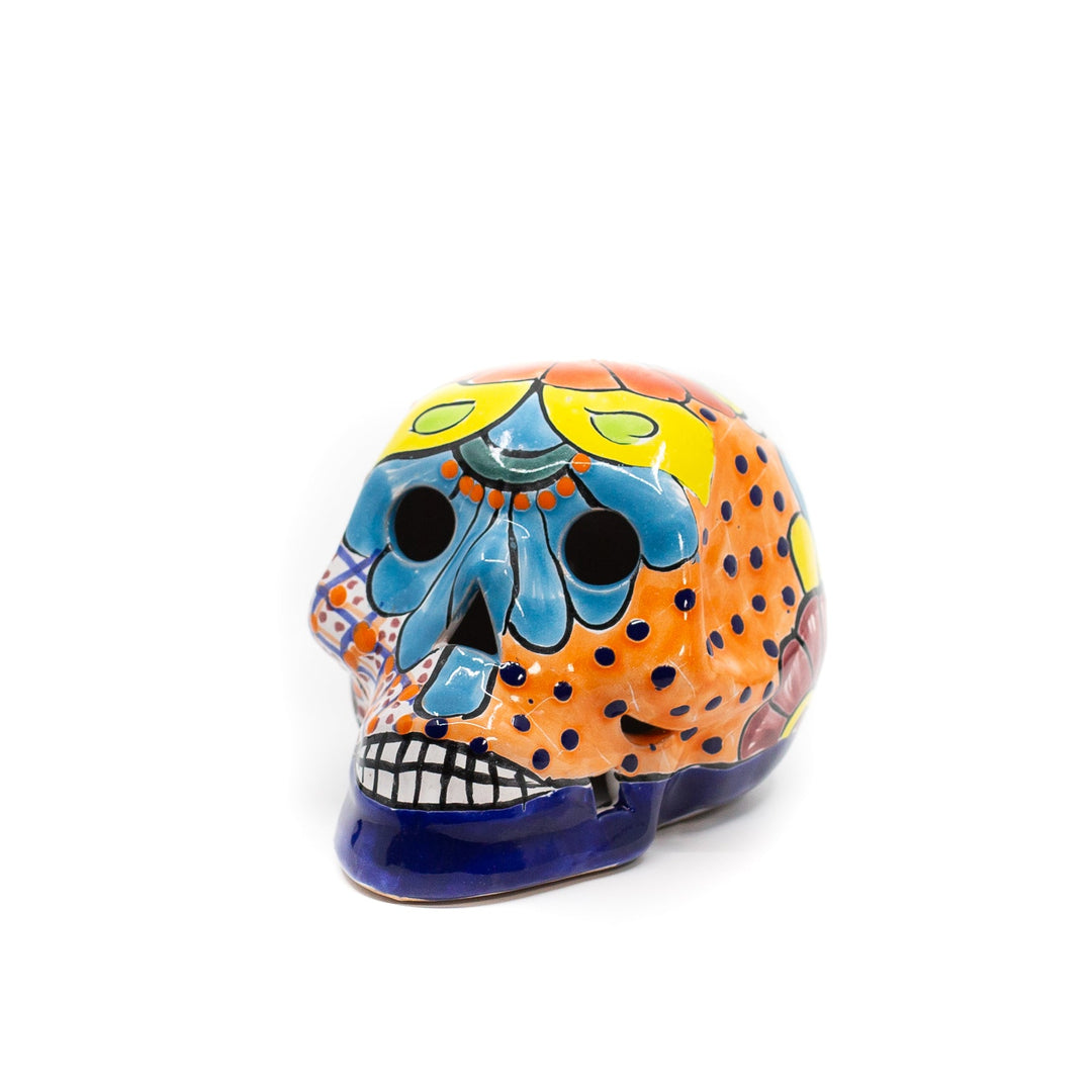 Photo of Small talavera pottery painted sugar skull