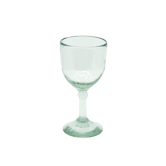 Mexican Wine Glass - Clear Crackle - 7"