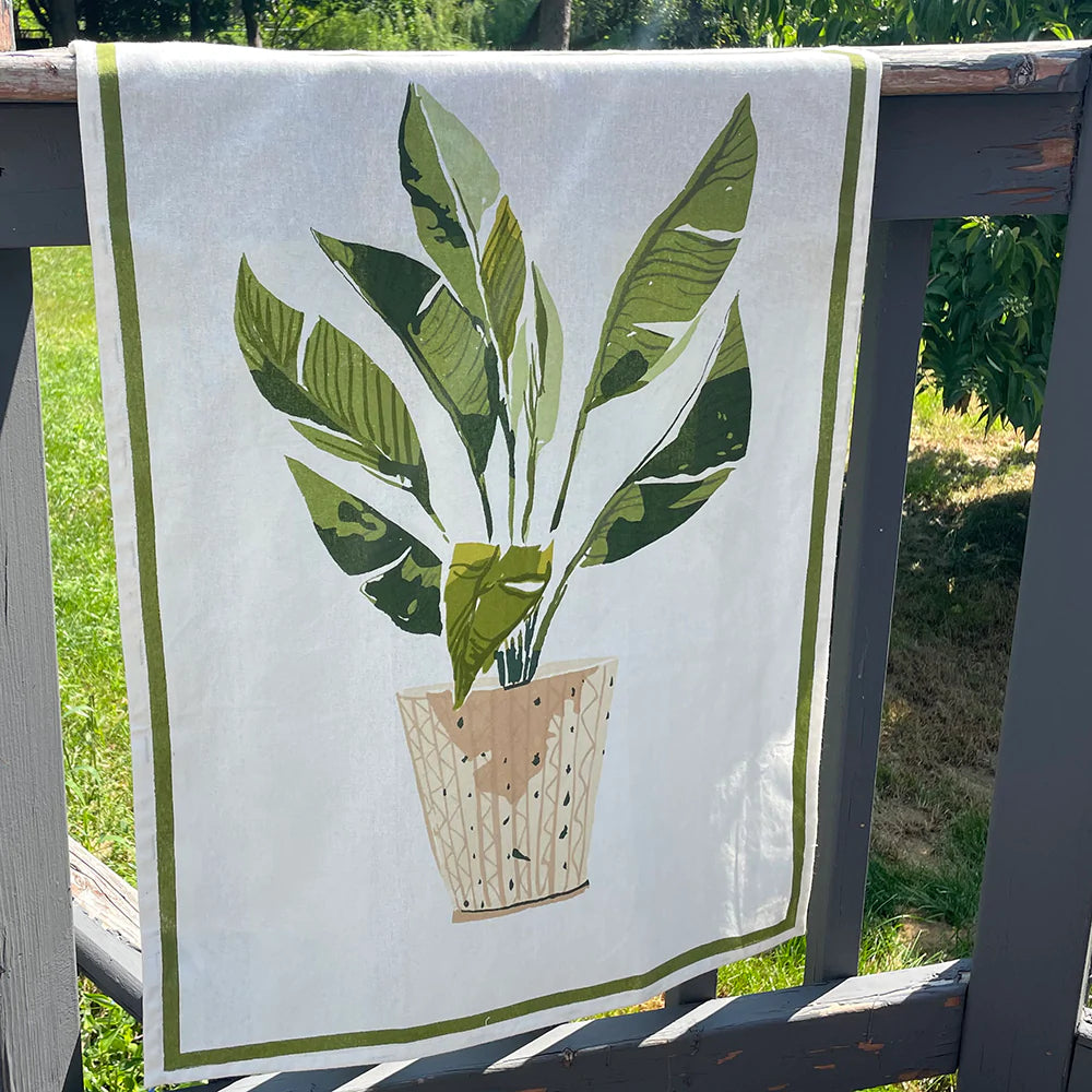 Peace Lily, Serviette de cuisine en sac de farine, Lot de 2