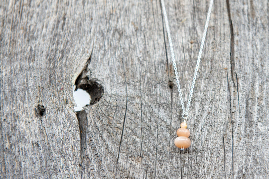 Collier en Argent et Pierres Empilées - Naturel/Rose