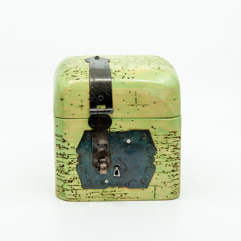 Small Mexican Locking Treasure Chest - Green