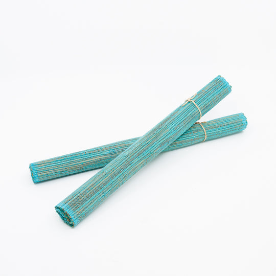 Sets de Table en Jonc de Mer - Lot de 6 - Turquoise