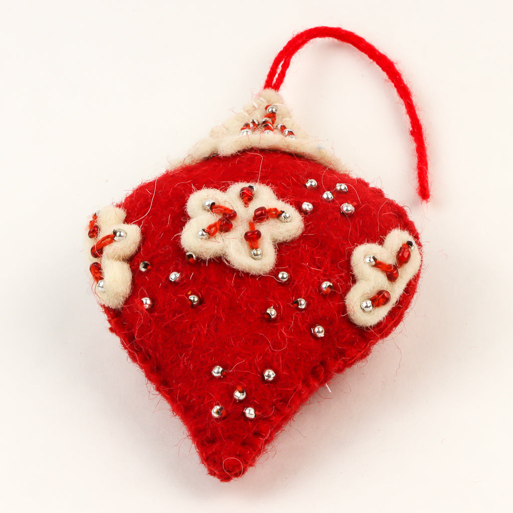 Red Beaded Ornament