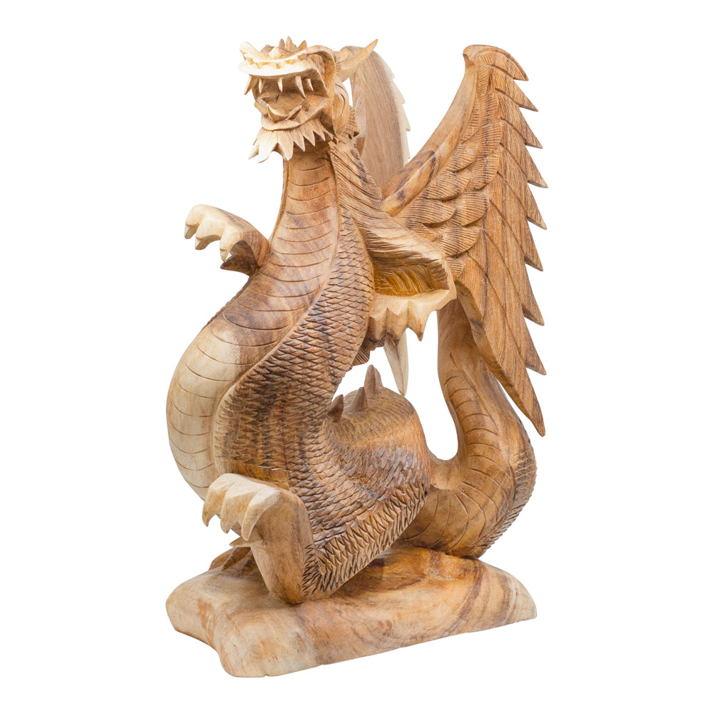 Suar Wood Dragon Statue