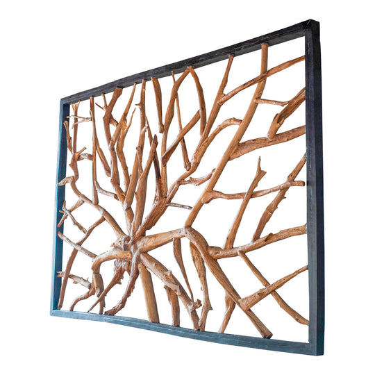 Javanese Large Framed Teak Root Sculpture