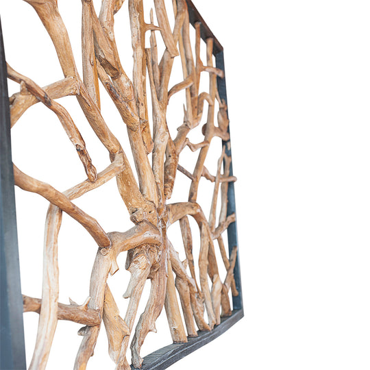 Javanese Large Framed Teak Root Sculpture