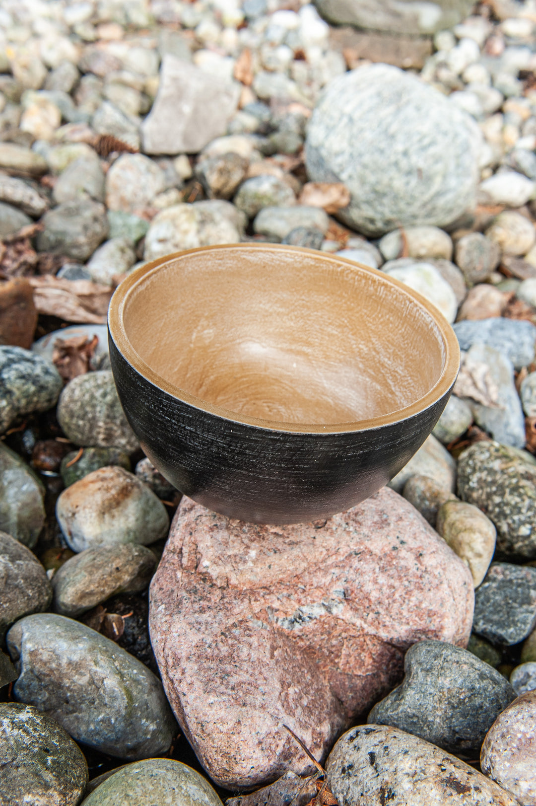Mango Wood Small Bowl - 5" (Black Wash)