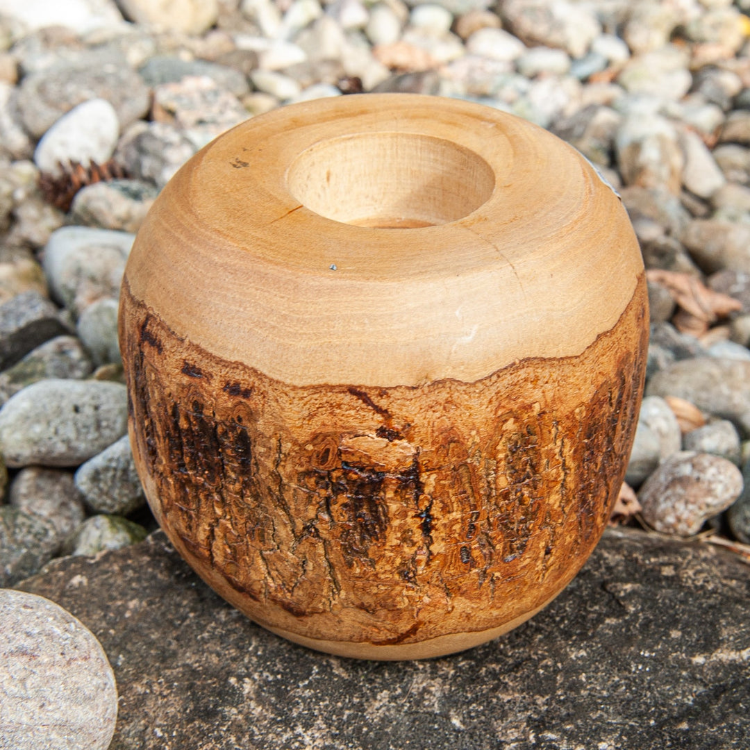 Mango Wood Single T-Lites - XLarge - (Natural Edge)