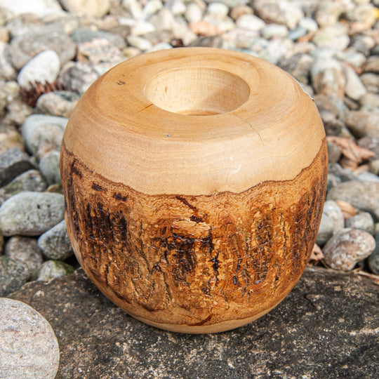 Mango Wood Single T-Lites - XLarge - (Natural Edge)