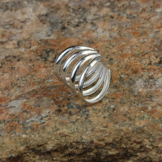 Silver Four Line Ear Cuff