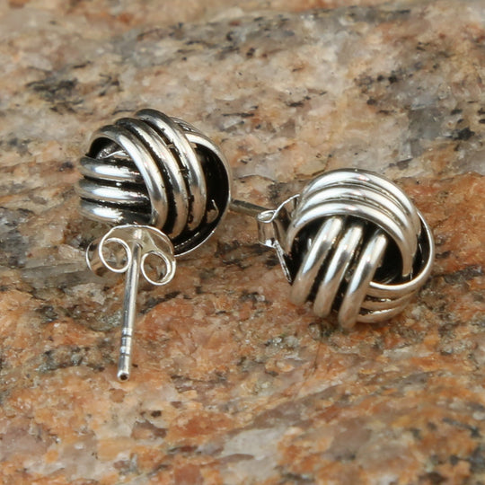 Boucles d'Oreilles Noeud en Argent
