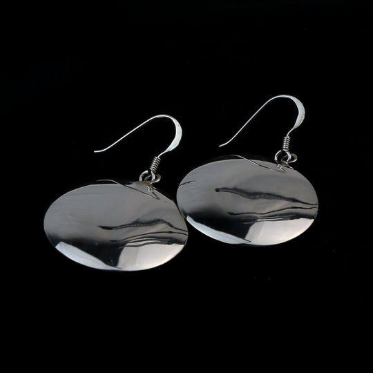 Boucle d'oreille ronde en argent