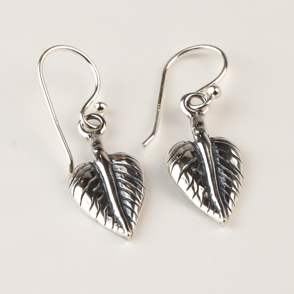 Sterling Sliver Leaf Earrings