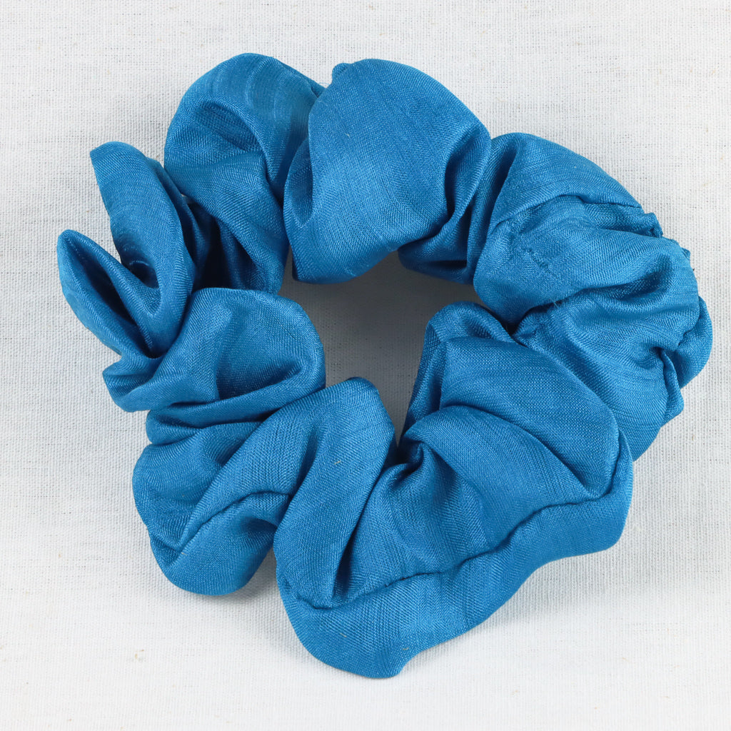 Silk Scrunchies - Blue