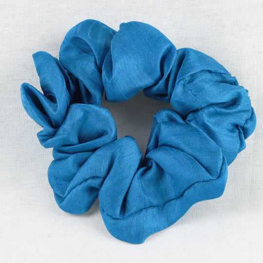 Silk Scrunchies - Blue