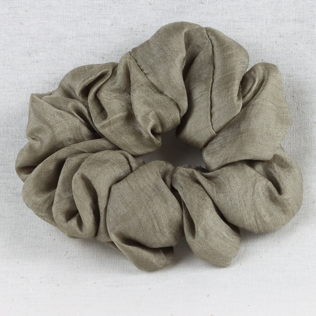 Silk Scrunchies - Silver