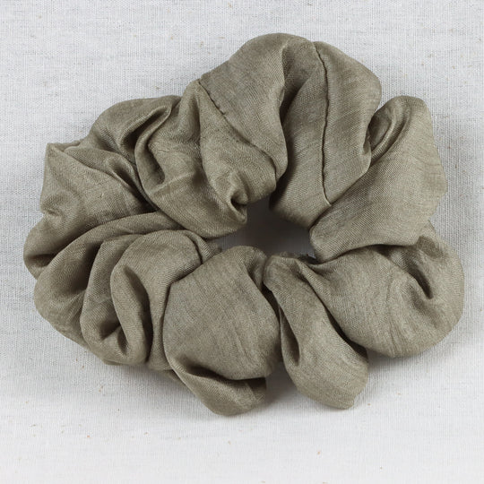 Silk Scrunchies - Silver