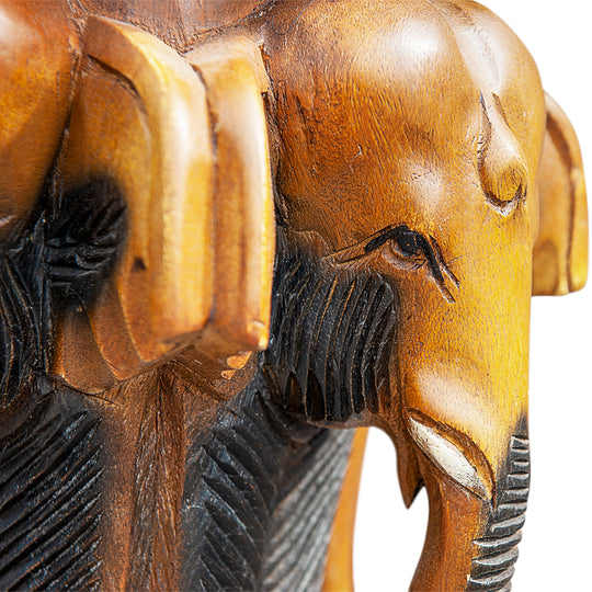 Tabouret 4 têtes d'éléphant