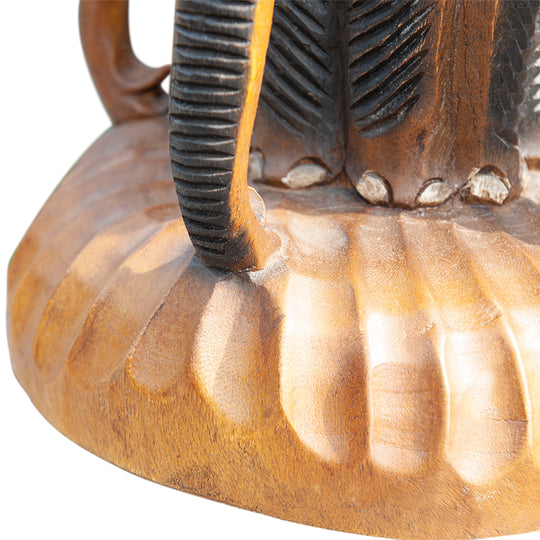 Tabouret 4 têtes d'éléphant