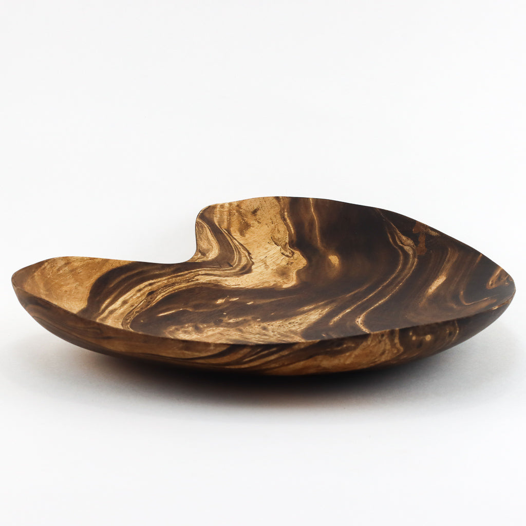 Mango Wood Heart Platter - 12" (Old Wood)