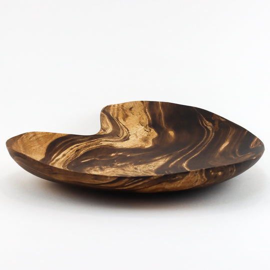 Mango Wood Heart Platter - 12" (Old Wood)