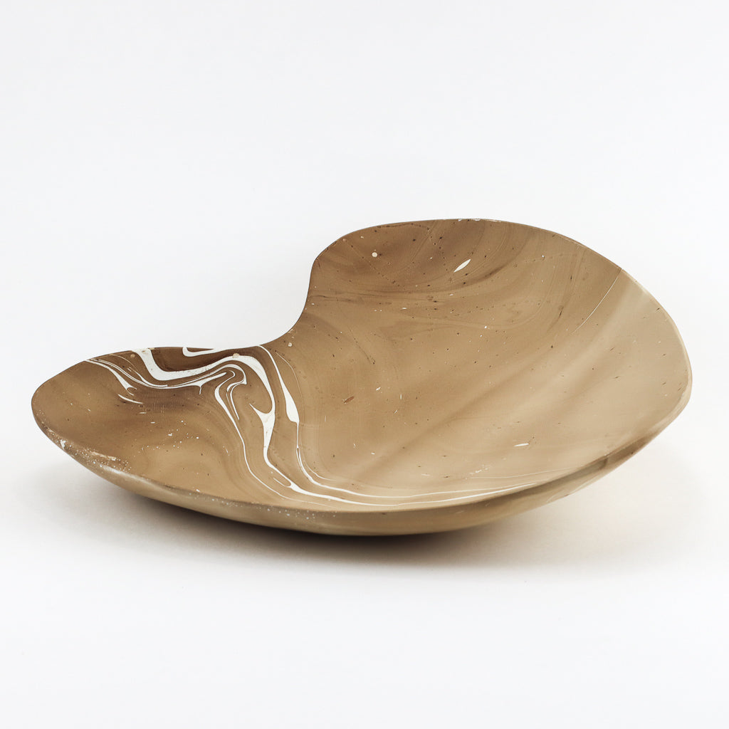 Mango Wood Heart Platter - 12" (Latte)