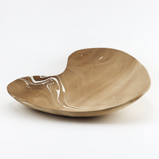 Mango Wood Heart Platter - 12" (Latte)