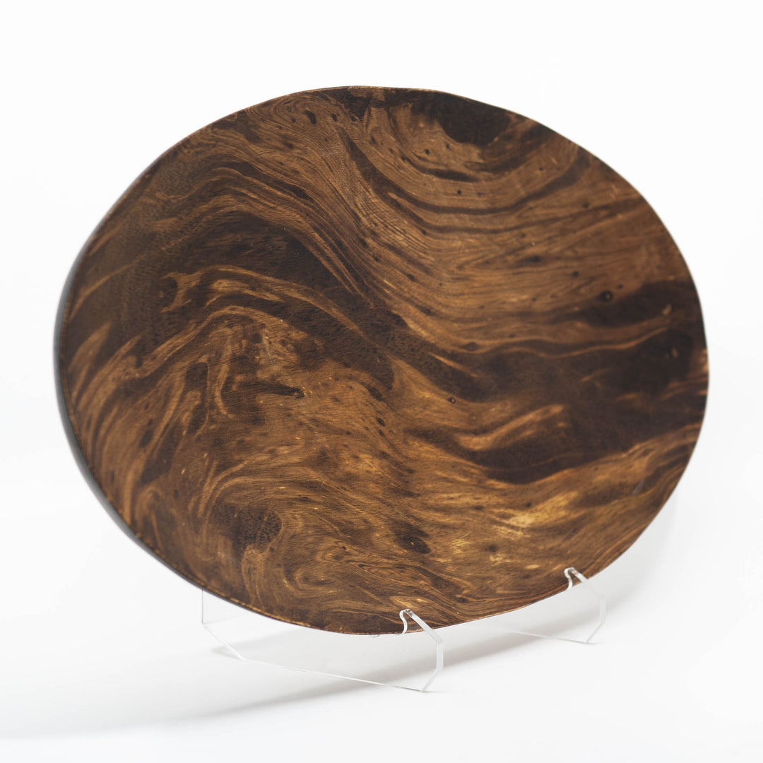 Mango Wood Large Oval Plate-18" (Old Wood)