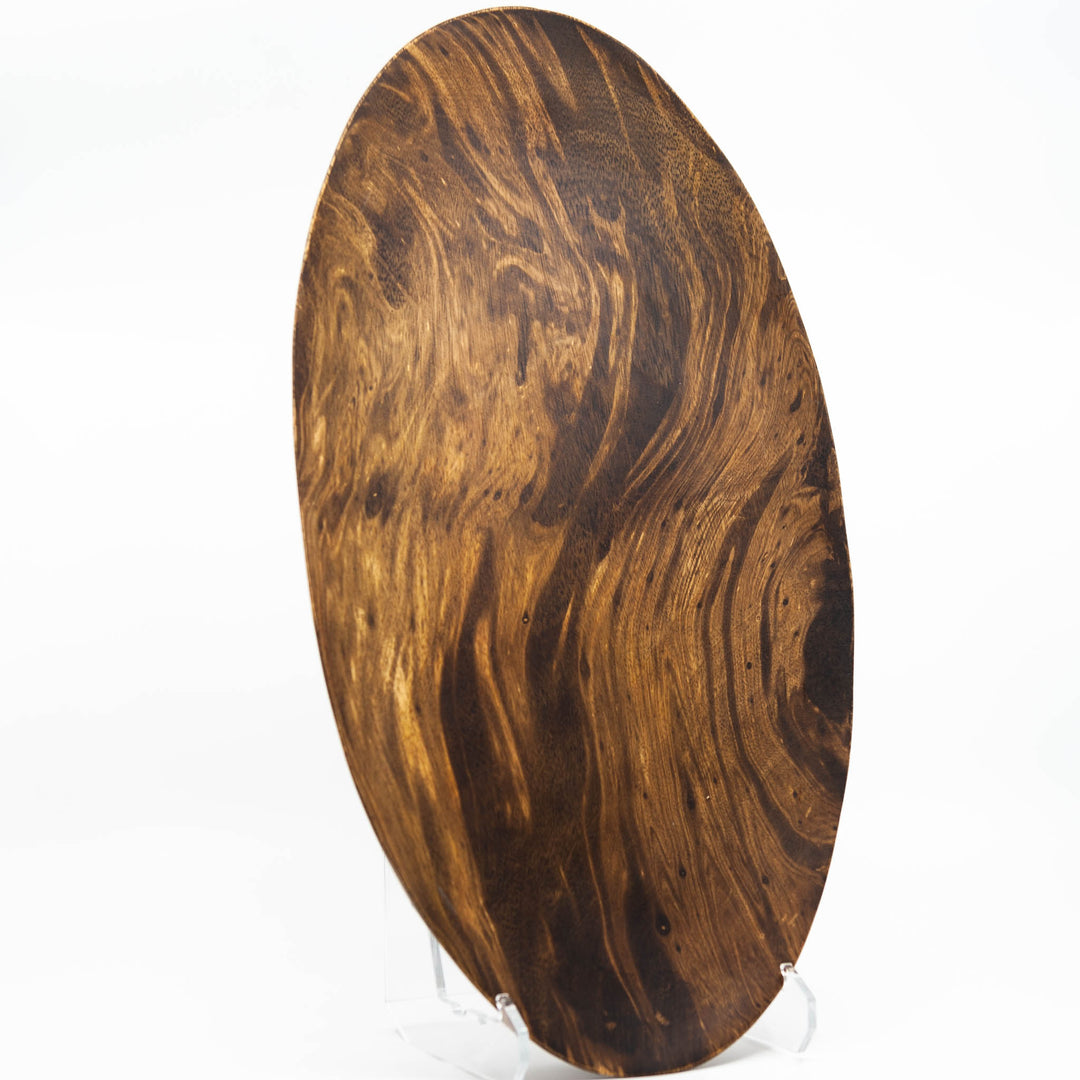 Mango Wood Large Oval Plate-18" (Old Wood)
