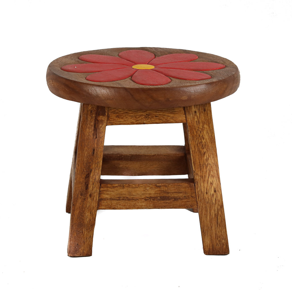 Tabouret Enfant - Marguerite Rouge