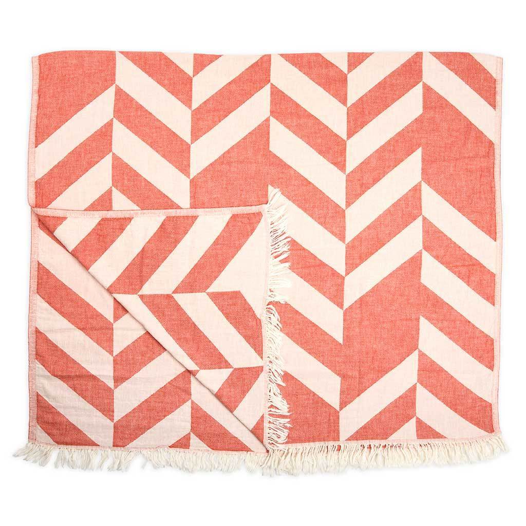 Turkish Towel - Chevron - Mandarin
