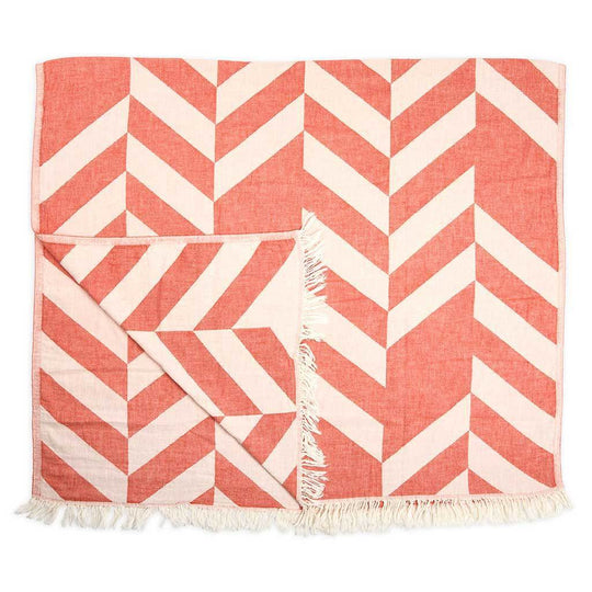 Turkish Towel - Chevron - Mandarin