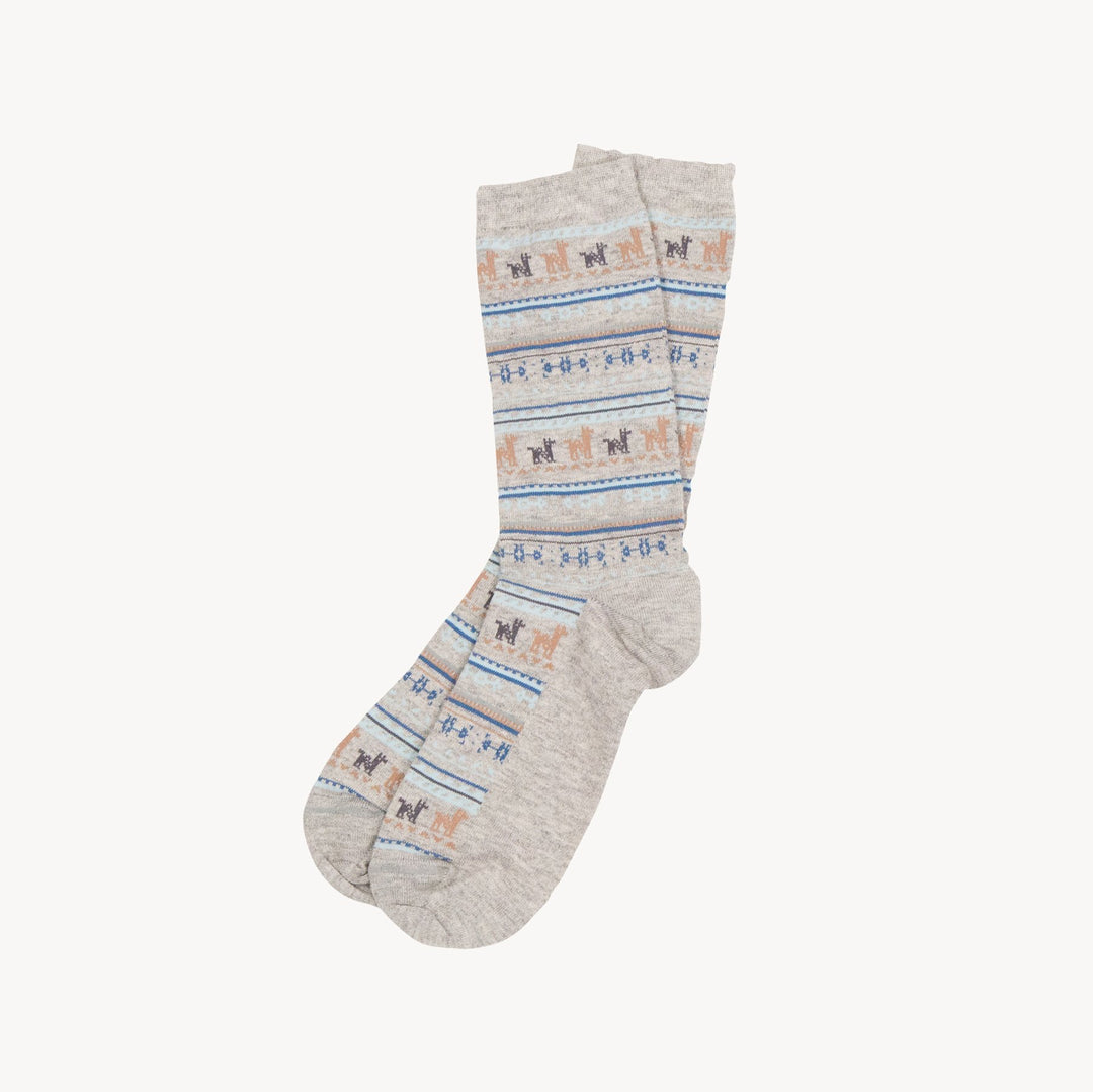 Print Socks- Grey