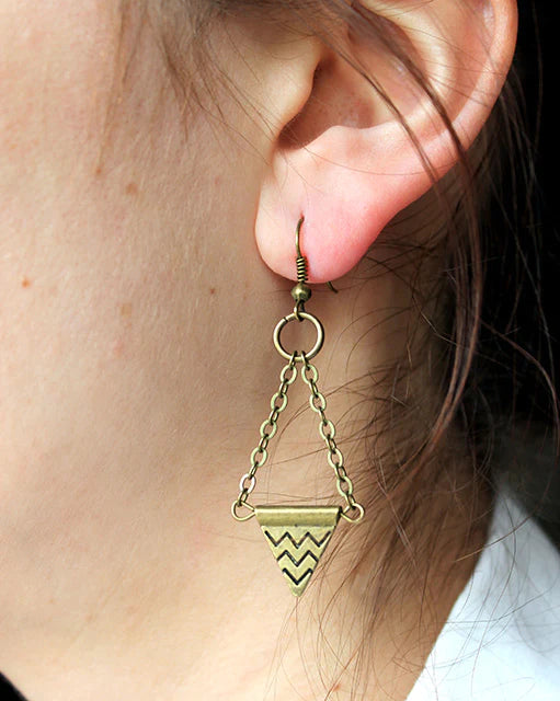 Chevron Triangle Earrings