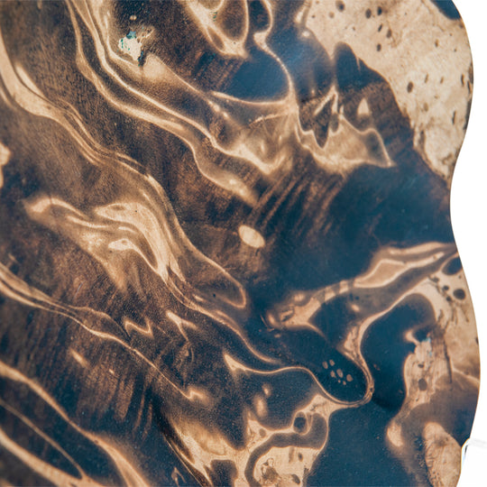 Mango Wood Flower Fruit Bowl - 12" (Old Wood)