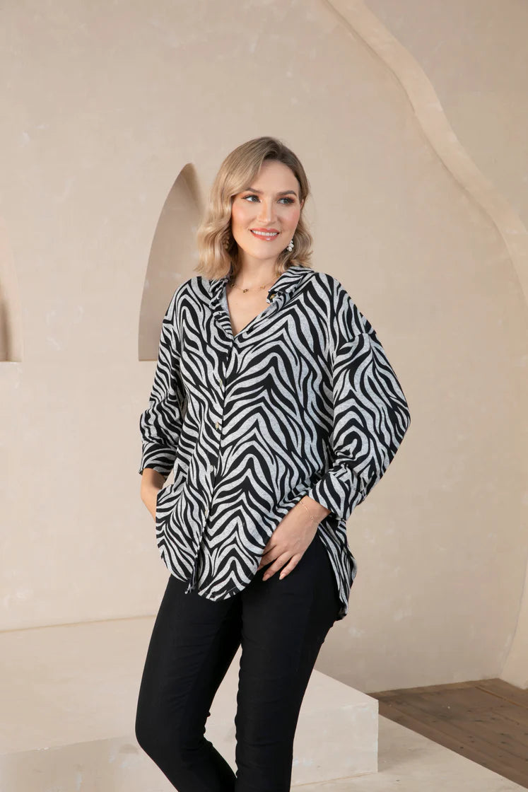 Chemise boutonnée à carreaux
