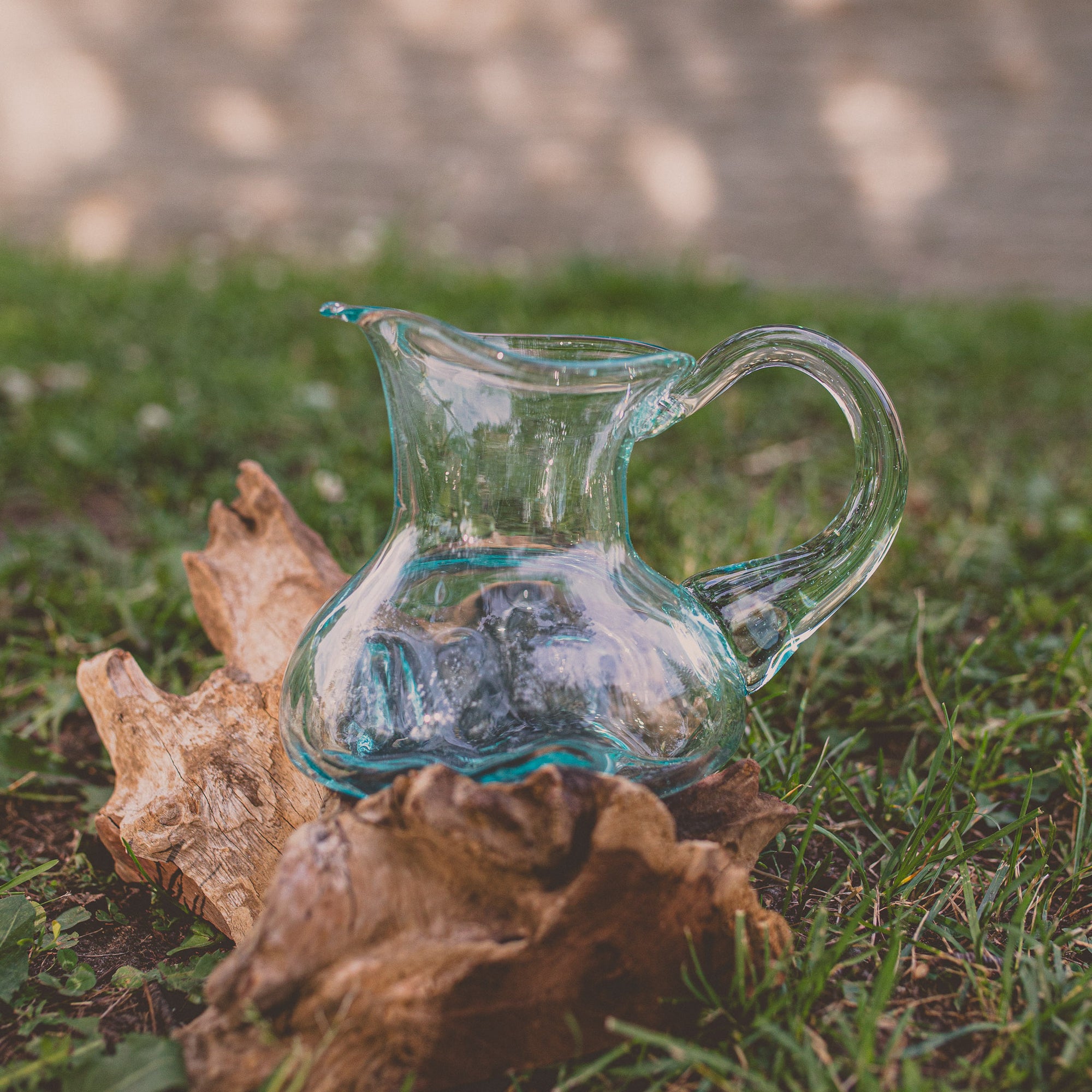 Glass Jug on Gamal Wood