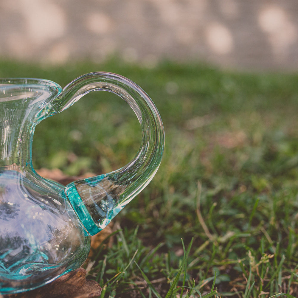 Pichet en Verre sur Bois de Gamal - "