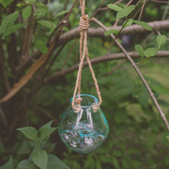 Hanging Blown Glass Bowl-Small