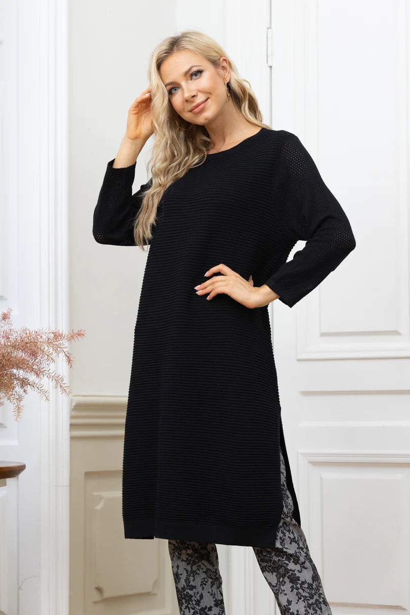 Long Tunic with Tricot Sleeves