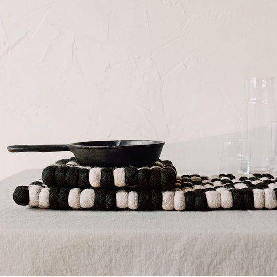 Ember Wool Felt Ball Trivet