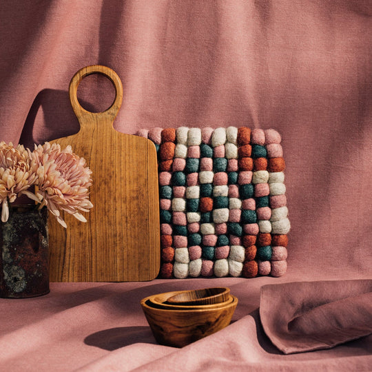 Terra Wool Felt Ball Trivet