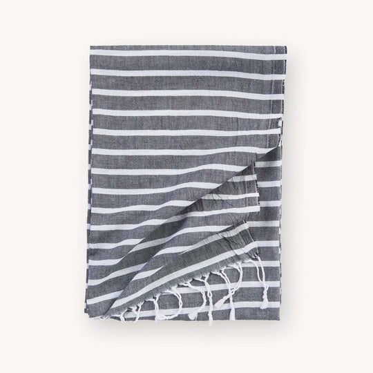 Turkish Hand Towel - Emma - Black